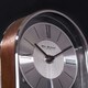 image 6 of Wm.Widdop Chrome & Wood Veneer Mantle Clock Chrome | Brown