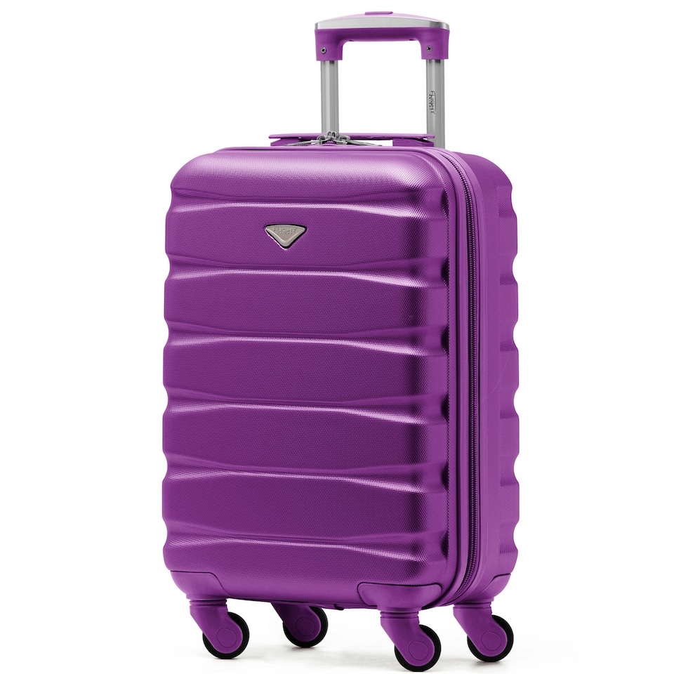 image 1 of 55x35x20cm Carry On Cabin Hard Shell Suitcase - 100+ Airlines Approved Including EasyJet (Paid), British Airways, Ryanair (Priority), TUI Purple | Purple | Cabin Bag