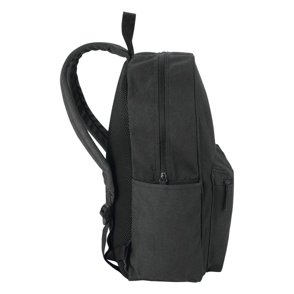 image 1 of Floso Zaino Plain Canvas 16L Backpack | Black | Black | One Size | 1