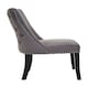 image 3 of Interiors by Premier Grey Velvet Dining Chair, Curved High Back Office Chair, Aesthetic Velvet Accent chair for Living Room