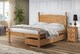 image 1 of Mercers Furniture Corona Pair of Underbed Drawers x2 Storage Drawers Casters Solid Wood Pine Wooden Bedroom with Mexican Styling