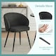 image 6 of SONARA Modern Set of 2 Chunky Weave Fabric Ergonomic Dining Chairs with Arms | Grey