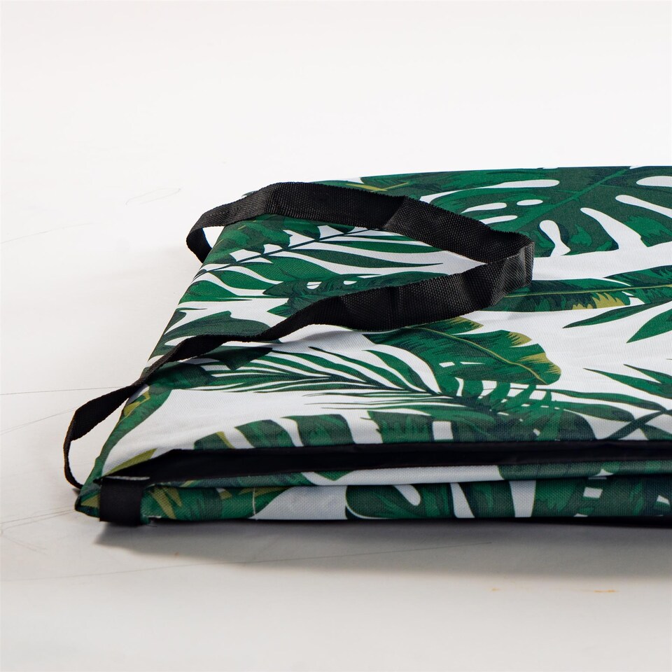 image 1 of Harbour Housewares Folding Beach Loungers - Banana Leaf - Pack of 2