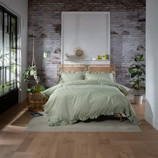 TLC Gingham Frilled Duvet Set