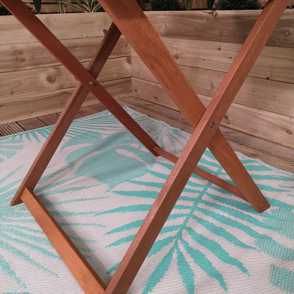 image 1 of Windermere Outdoor 4 Person Folding Square Wooden Table