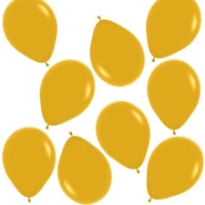Fashion Solid Mustard Yellow Biodegradable Mini Latex Balloons 13cm / 5 in - Pack of 100