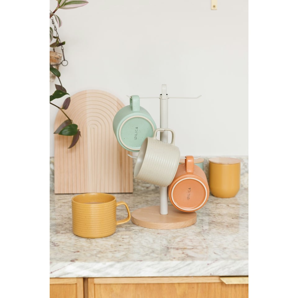 image 1 of KitchenCraft Mug Set Multicolour Stoneware 400ml Set of 4 | Multi