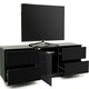 image 8 of Centurion Supports AVITUS ULTRA Remote Friendly BeamThru Gloss Black with 4-Black Drawers 32"-65" Flat Screen TV Cabinet Black