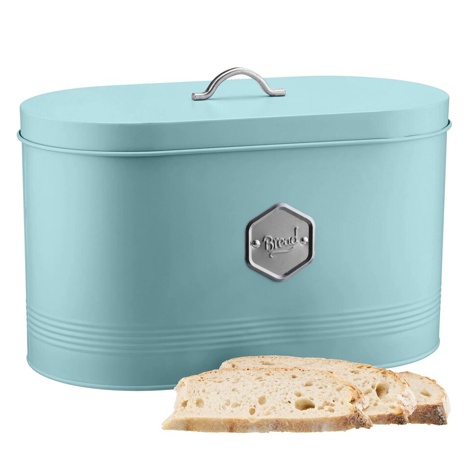 image 1 of Cooks Professional Bread Bin | Blue & Silver