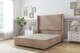 image 1 of Sloomy Devonshire Mink Naples Divan Bed Base No Drawers With 54 Inch Wingback Headboard | Brown | Mink | King | 1
