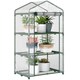image 1 of Outsunny 3 Tier Mini Greenhouse Grow House w Roll Up Door, Clear