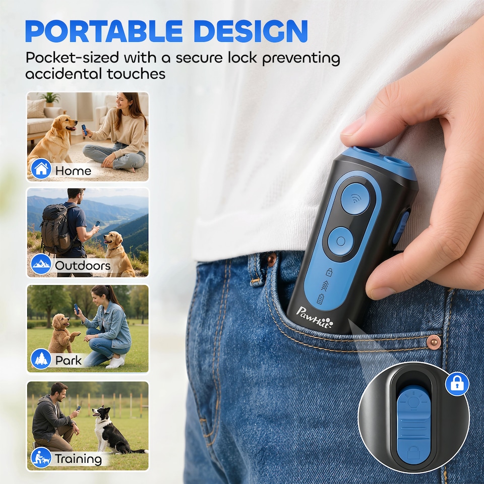 image 1 of PawHut Anti Barking Device for Dogs, Ultrasonic Stop Dog Barking Device