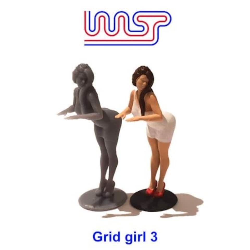 image 1 of Grid Girl Pit Girls Track Side Scenery Pit Lane Unpainted Figure GG3