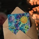 image 3 of Friendly Happy Space Aliens Planets Watercolour Birthday Card