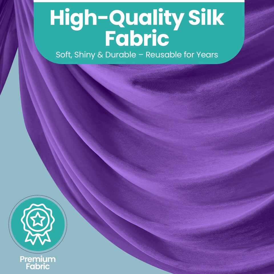 image 1 of 3M Ice Silk Wedding Drapery, Detachable Backdrop Curtain - 1pc