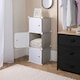 image 2 of OHS Kids Cube Storage Tower Modern Space Saving Clothes Shoes Toys 3 Boxes Organiser Unit Grey