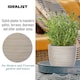 image 6 of Plaited Style Beige Round Garden Planter, Outdoor Plant Pot D24 H23 cm, 10.4 ltrs Cap.