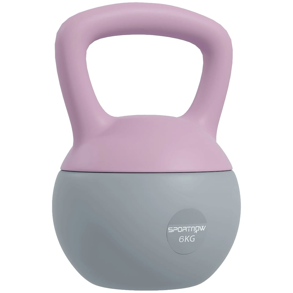 image 1 of SPORTNOW Kettlebell with Soft Body and Non-Slip Handle | Green | Grey and Green