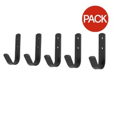 Stubbs General Purpose Hook Set (Pack Of 5) - Black - One Size