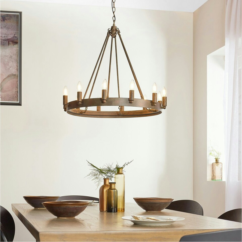 image 1 of Chevalier 12 Light Ceiling Pendant Aged Metal, E14