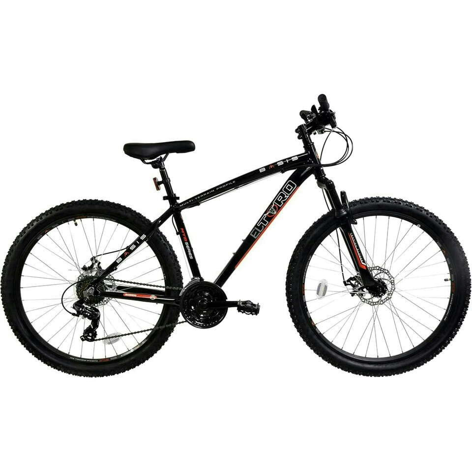 image 1 of Basis El Toro Hardtail Mountain Bike, 27.5in Wheel - Black/Red