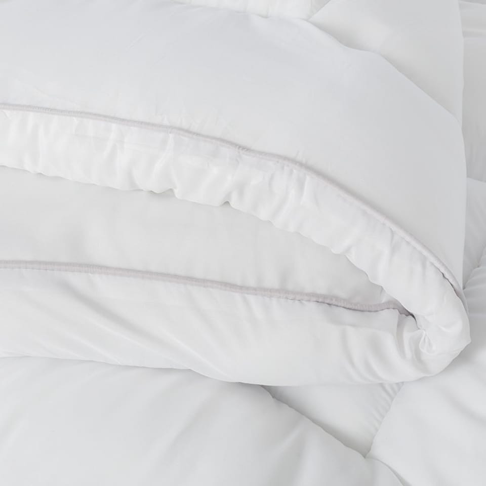 image 1 of 10cm Extra Thick Microfibre Soft Touch 4 Inch Mattress Topper White | King