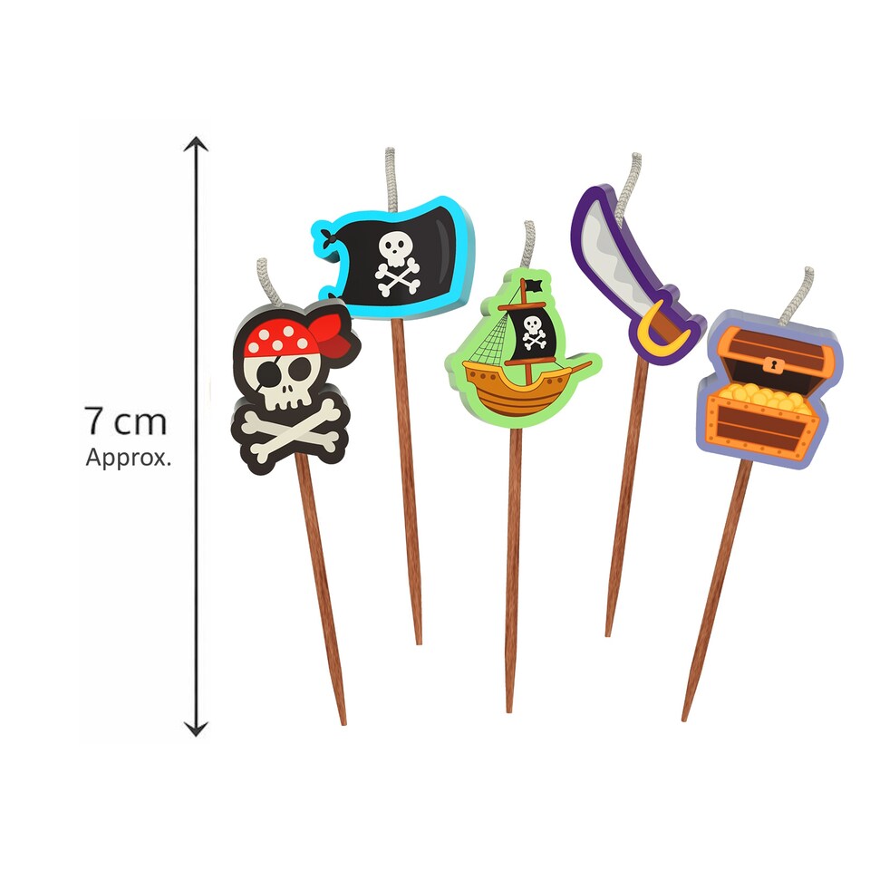 image 1 of Novelty Cake Candle Set - Pirate