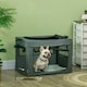 image 7 of PawHut 80cm Soft Side Pet Carrier w/ Cushion, for Medium Dogs - Grey