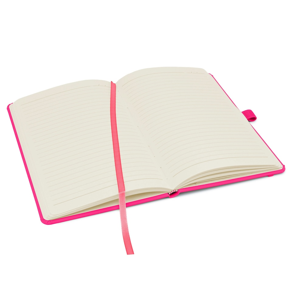 image 1 of Notes London A5 Wilson Lined Page Notebook Neon Pink