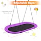 image 2 of COSTWAY Oval Swing Tree Swing with Adjustable Heights Purple