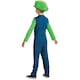 image 2 of Super Mario Bros Boys Luigi Costume - Blue/Green - 7-8 Years