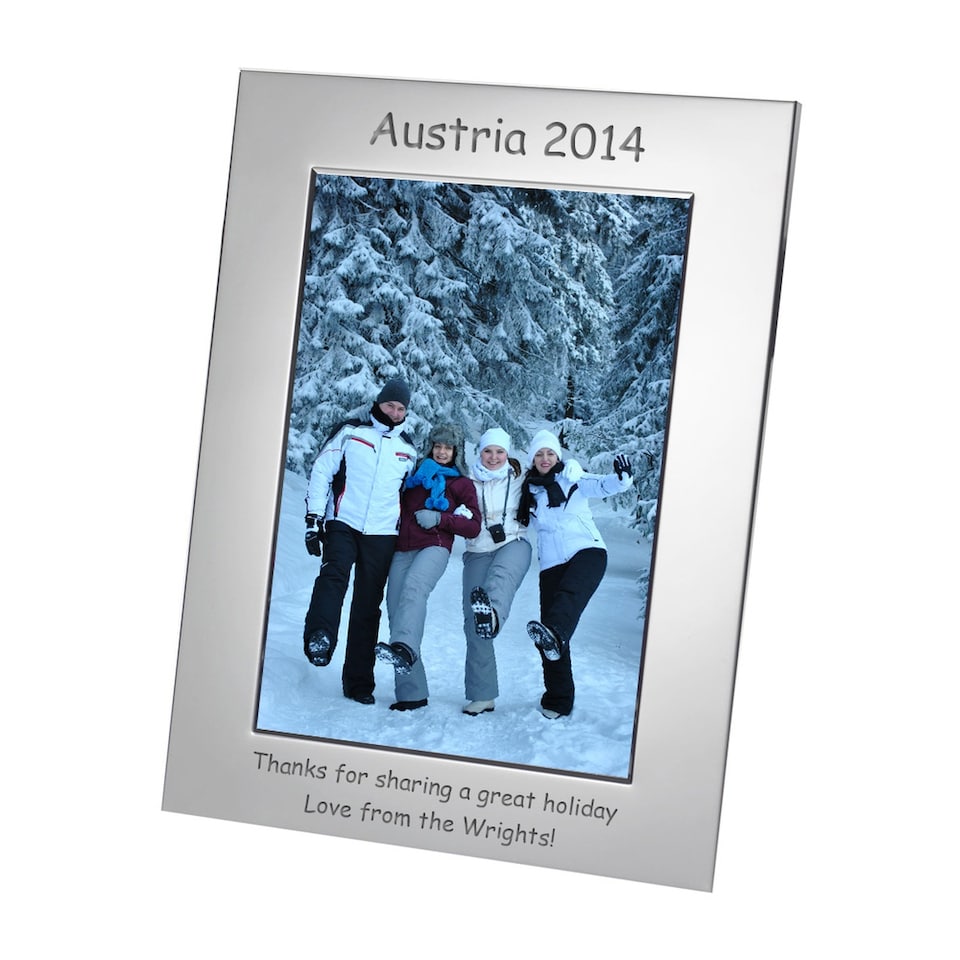 image 1 of Personalised Silverplated Frame 7x5 Thank You Family Gift