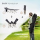 image 3 of Outsunny Single Portable Outdoor Military Sleeping Bed Camping Cot Grey