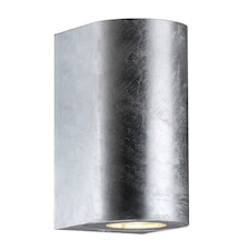 Nordlux Canto Outdoor Wall Light Silver Galvanized steel Solar GU10 Sensor Coastal/Marine Safe - Mains Powered, IP44