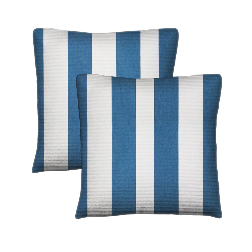 image 1 of Covers&All Sunbrella Throw Pillows Pack Of 2, Square 18 in x 18 in, Cabana Regatta