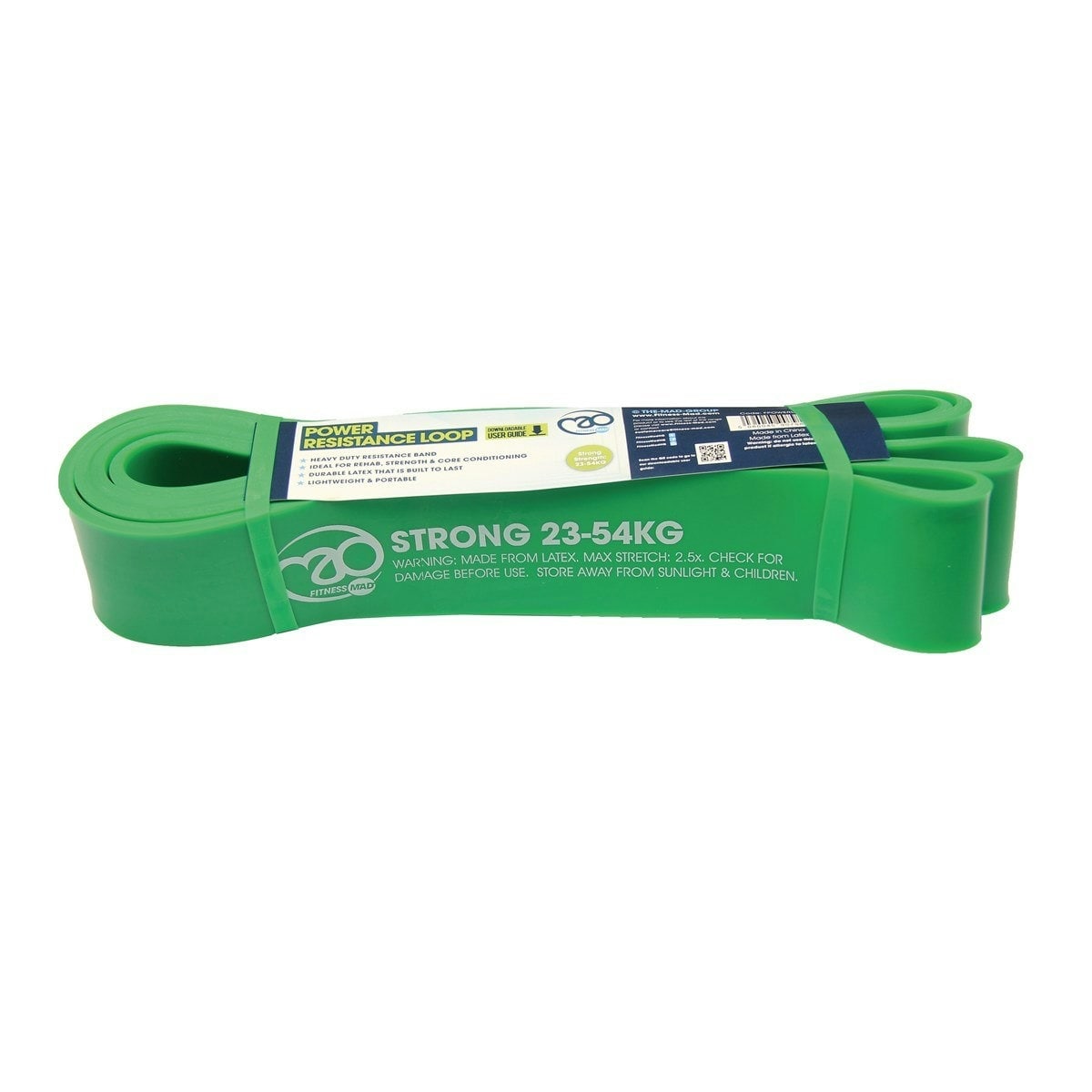 Fitness Mad Power Resistance Band - Green - Strong