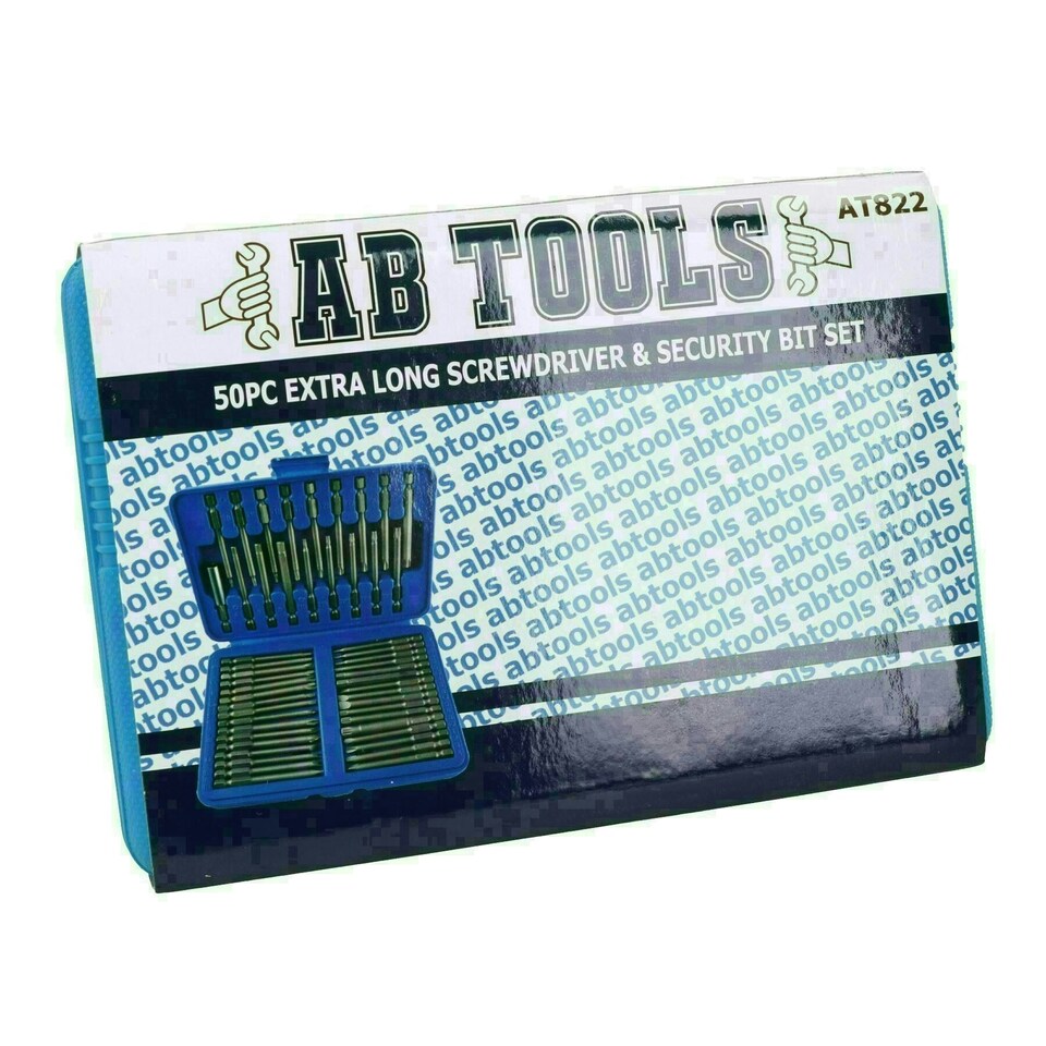 image 1 of Screwdriver Bits Torx / PZ / PH / Flat Hex Spline Extra long Security 50pc AT822