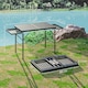 image 7 of Outsunny 4.5ft Portable Folding Table, Height Adjustable Metal Picnic Table 
