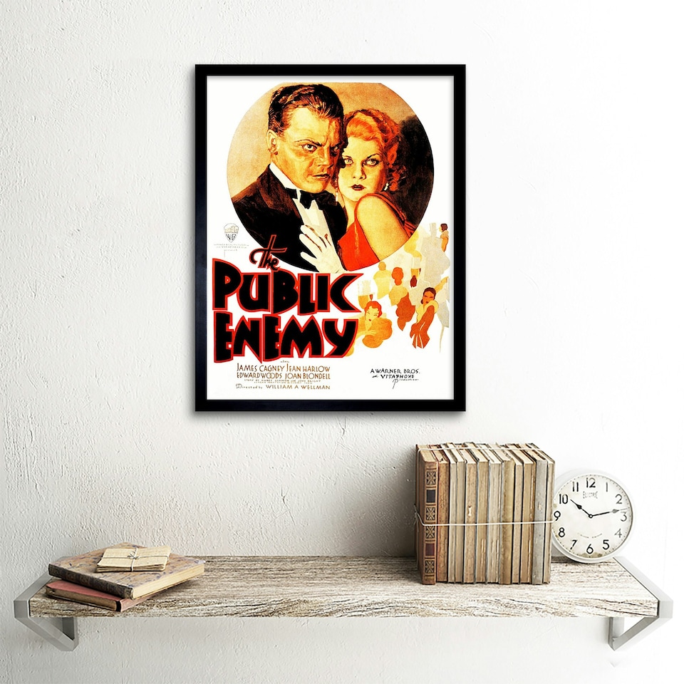 image 1 of Movie Film Public Enemy James Cagney Crime Drama Harlow USA Framed Wall Art Print