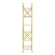 image 3 of Interiors by Premier Contemporary Gold Finish Cross Design Bookshelf, Sturdy Book Storage Shelf, Ample Storage Slimline Bookshelf Gold