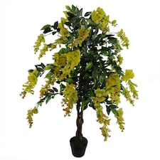 Artificial Wisteria Tree 120cm Artificial Yellow Trunk