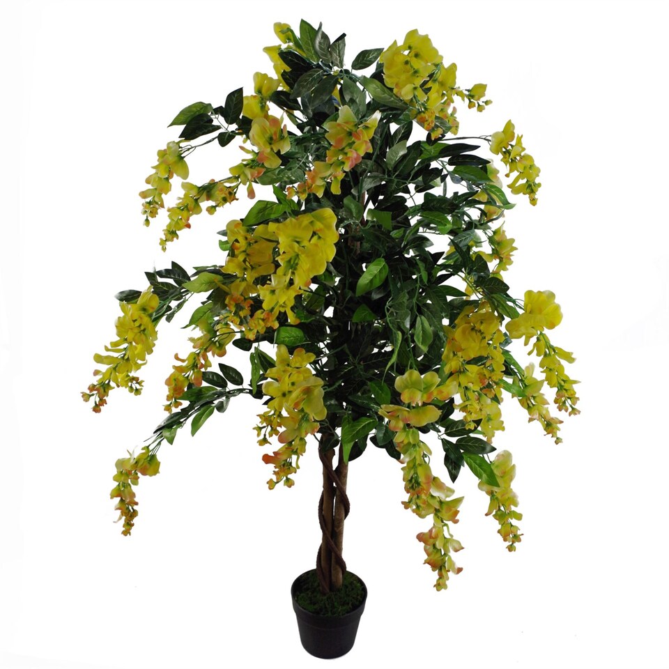 image 1 of Artificial Wisteria Tree 120cm Artificial Yellow Trunk