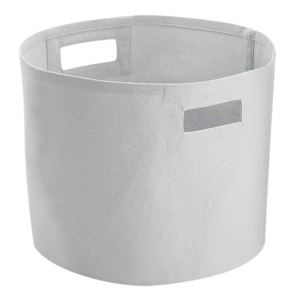 Westford Mill Canvas Storage Basket - Light Grey - S Grey | S