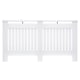 image 1 of HOMCOM Radiator Cover Painted Slatted MDF Cabinet Lined Grill 112x19x81cm