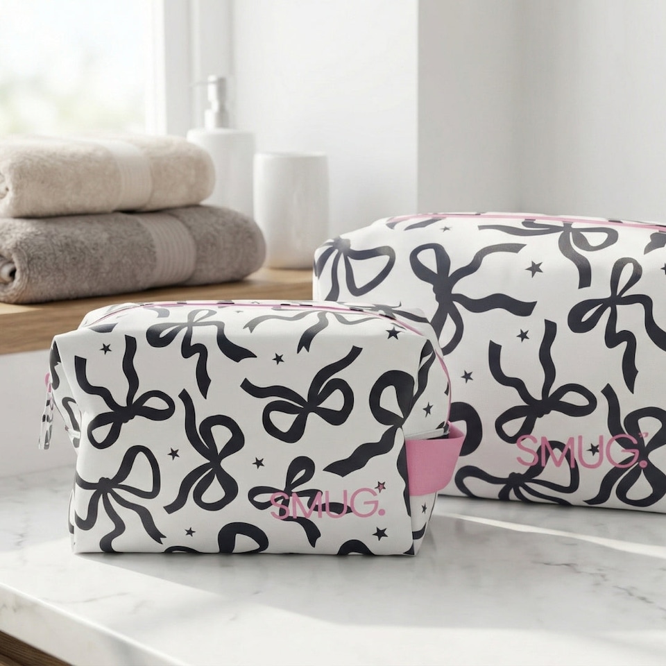 image 1 of SMUG Toiletry Bag - Bows Print