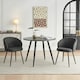 image 4 of SONARA Modern Set of 2 Chunky Weave Fabric Ergonomic Dining Chairs with Arms | Grey
