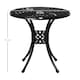 image 5 of Outsunny 78cm Round Garden Dining Table with Parasol Hole Cast