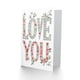 image 2 of Love You Floral Typography Anniversary Valentines Day Card For Her