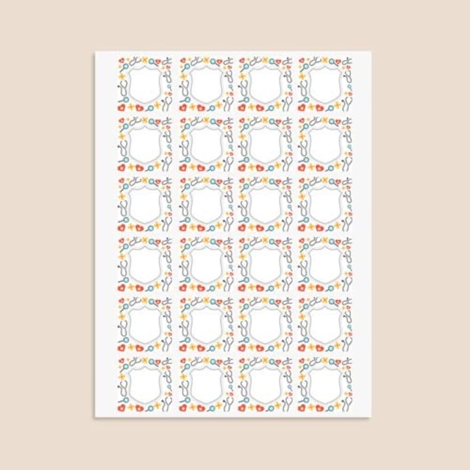 image 1 of Doctors Design 40mm Square Sticker sheet of 24