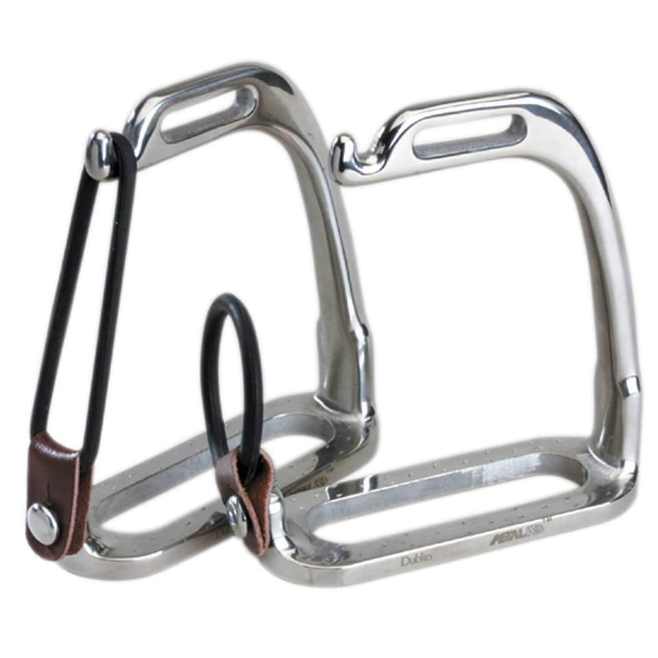 Korsteel Stainless Steel Peacock Stirrup Irons - Silver - 4.25in